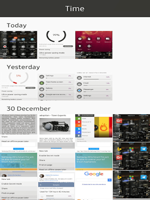Samsung Z3 screenshot gallery