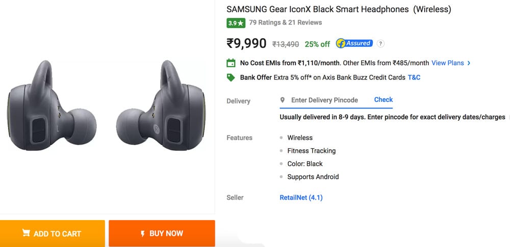 Samsung-Gear-IconX-Black-Smart-Headphones-Wireless