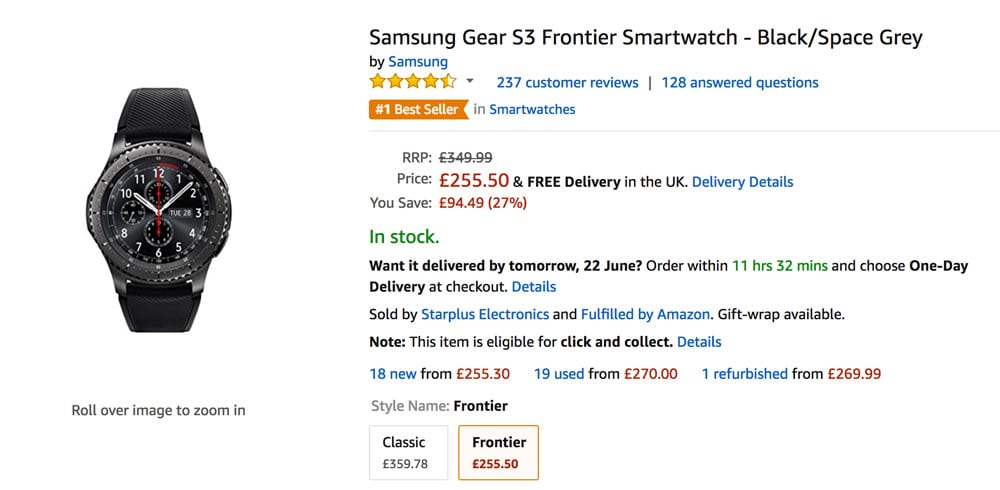 Samsung-Gear-S3-Frontier-Smartwatch-Amazon