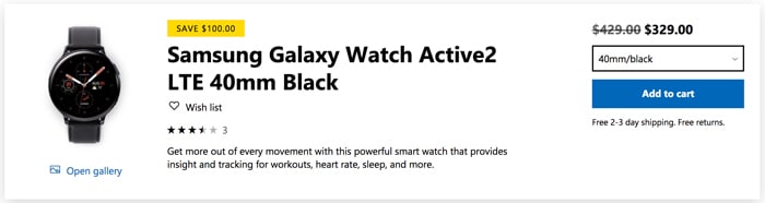 galaxy watch active2 deal